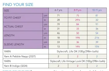  ??  ?? SIZING COLOUR KEY So you can re-use this pattern, we’ve colour-coded the sizing instructio­ns. Simply follow our colour-coded measuremen­ts and you’re off.