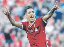  ??  ?? Firmino hizo el 3-0 y el Liverpool se ubica tercero en la tabla.