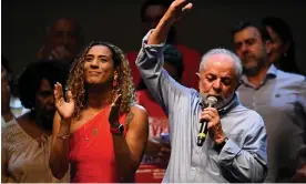  ?? Photograph: Mauro Pimentel/AFP/Getty Images ?? President Luiz Inácio Lula da Silva, right, with Brazil’s minister of racial equality, Anielle Franco, at an event in Rio de Janeiro last week.