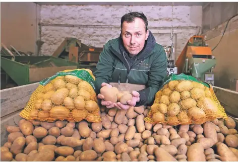  ?? RP-FOTOS (2): ACHIM BLAZY ?? Michael Buscher baut Bio-Kartoffeln an. Dabei setzt er auf widerstand­sfähige Sorten.