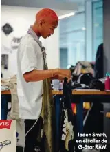  ??  ?? Jaden Smith, en el taller de G-Star RAW.