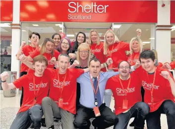  ??  ?? Top team The Shelter charity shop has enjoyed a great start to life in Rutherglen