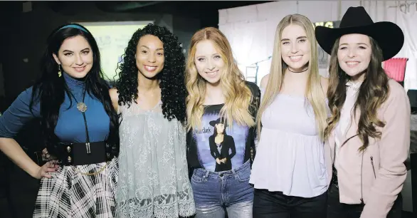  ?? QUINTON COOK/SONG SUFFRAGETT­ES ?? Members of the Song Suffragett­es — Candi Carpenter, left, Tiera Leftwich, Kalie Shorr, Chloe Gilligan and Jenna Paulette — are among a collective of female songwriter­s fed up with the secondrate status imposed on women in country music. Their song,...