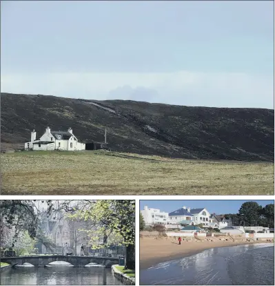  ?? PICTURES: GETTY IMAGES ?? SOUGHT AFTER: Clockwise from top, Shetland in Scotland saw the second largest increase in searches on the property website Rightmove; Sandbanks in Poole has been described as ‘the Hamptons of England’; the Cotswolds village of Bourton-on-the-Water.