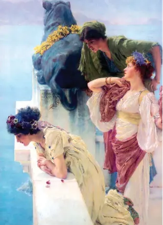  ??  ?? A Coign of Vantage (1895) by Lawrence Alma-tadema (1836-1912) from The Warm South: How the Mediterran­ean Shaped the British Imaginatio­n by Robert Holland, Yale University Press, £25, Oldie price £22.31