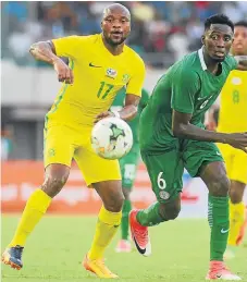  ?? /Kabiru Abubakar/Gallo Images ?? Big signing: Tokelo Rantie, left, in action for Bafana Bafana against Nigeria’s Wilfred Ndidi in a Nations Cup qualifier in June 2017.