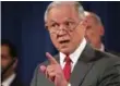  ?? ANDREW HARNIK/THE ASSOCIATED PRESS ?? U.S. Attorney General Jeff Sessions has vowed to rein in leaks that he said undermine U.S. security.