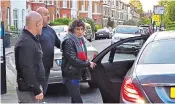  ??  ?? Gimme shelter: Ronnie Wood leaves rehearsals in Clapham. Below, Wood (left) and his fellow Stones