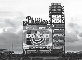  ?? BILL STREICHER/USA TODAY SPORTS ?? The weekend’s Blue Jays-Phillies series was postponed on Thursday.