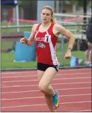  ?? JEFF DOELP — SPECIAL TO THE READING EAGLE ?? Wilson’s Caryn Rippey wins the 1,600 Saturday at the Firing Meet.