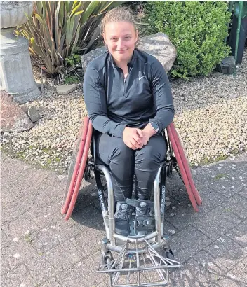  ??  ?? Gemma Lumsdaine completed a half marathon in her wheelchair.