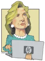  ??  ?? CLINTON: Can’t shake voters’ suspicions and questions about her private email server.