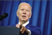 ?? EVAN VUCCI / AP ?? A new national opinion poll shows approval of President Joe Biden has fallen slightly in the last month to a point nearing the low mark of his first term so far. Inflation and recent bank failures are big factors.