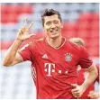  ?? FOTO: DPA ?? Drei Treffer: Bayerns Robert Lewandowsk­i ist in Torlaune.