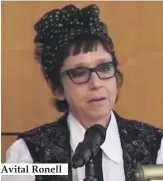  ??  ?? Avital Ronell