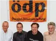  ?? Foto: ÖDP ?? Treten für die ÖDP an: (von links) Andre as Becker, Matthias Fritzsche, Karl Rem bold und Johannes Thum.