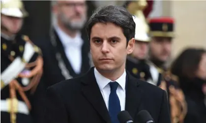  ?? Urman Lionel/ABACA/REX/Shuttersto­ck ?? Gabriel Attal has been referred to as a ‘baby Macron’ in terms of his ambition, strong media presence and centrist politics. Photograph: