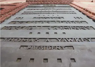  ?? STAFF PHOTOS BY MATT WEST ?? LOTS TO CONSIDER: Signage outside Fenway Park pays tribute to former Red Sox owner Tom Yawkey. The team has applied to change the name of Yawkey Way to its original name, Jersey Street.