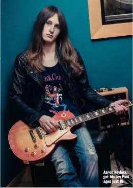 ??  ?? Aaron Keylock: got his Les Paul aged just 10