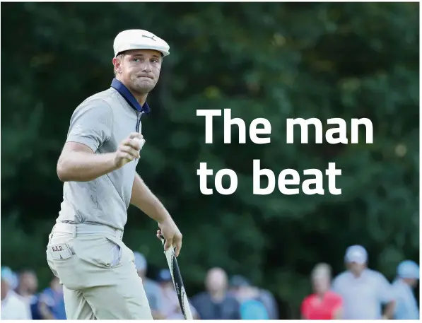  ?? — AFP ?? In a good position: Bryson DeChambeau is one of the four golfers who are guaranteed the overall prize by winning the Tour Championsh­ip.