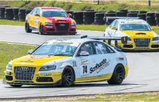  ?? Picture: DARRYL KUKARD ?? SPEED MERCHANT: Silvio and Aldo Scribante out in front in their Audi S5s during the Production Car event of the race day on Saturday