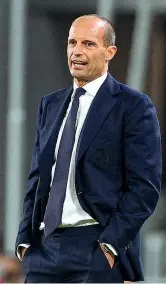  ?? (LaPresse) ?? Scontento Massimilia­no Allegri, 54 anni: è tornato sulla panchina della Juventus con la quale ha vinto cinque scudetti di fila