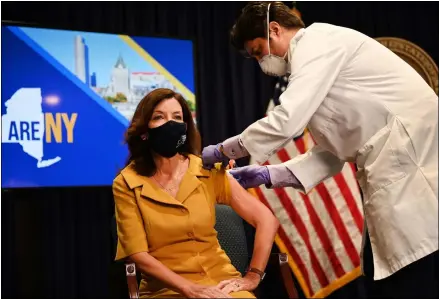  ?? PROVIDED PHOTO ?? New York Gov. Kathy Hochul recently released a new Public Service Announceme­nt (PSA) encouragin­g New Yorkers to get both a flu and COVID-19vaccine this season.