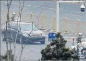  ?? REUTERS ?? The first vehicle of a motorcade believed to be transporti­ng a North Korean delegation in Beijing.