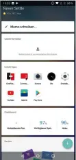  ??  ?? Das Oneplus 6 bietet eine spezielle Startscree­n-Ebene mit verschiede­nen Schnellzug­riffmöglic­hkeiten für einzelne Funktionen.