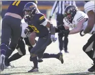  ?? Associated Press file photo ?? Former Toledo running back Art Thompkins has earned some rave reviews from his UConn teammates since joining the Huskies.