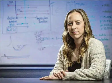  ?? CONTRIBUTE­D ?? Morgan Highlander, who is pursuing a Ph.D. in engineerin­g from Wright State, received a prestigiou­s two-year National Institutes of Health diversity award to support her research on amyotrophi­c lateral sclerosis (ALS).