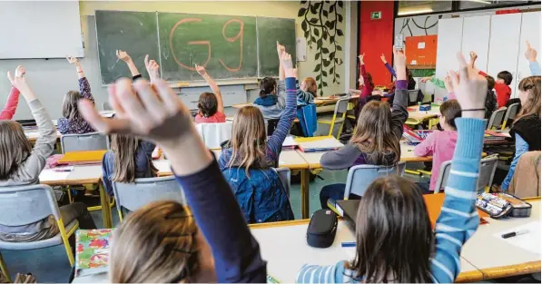  ?? Foto: Franziska Kraufmann, dpa ?? Wer will das G 9 zurück? Diese Frage ist seit Monaten beantworte­t. Der Großteil der bayerische­n Schüler möchte sich ein Jahr mehr Zeit für das Abitur lassen.
