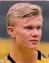  ?? (Foto: Erling Haaland, 19 anni, attaccante norvegese del Borussia Dortmund) ??