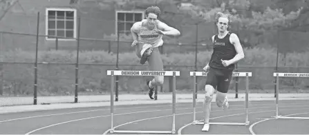  ?? COURTESY DENISON UNIVERSITY ?? Denison’s Jacob Brown broke the school’s 19-year-old decathlon record by scoring 6,092 points at the North Coast Athletic Conference Combined Events Championsh­ip. The mark was previously held by Andy Stomwall.