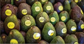 ?? DREAMSTIME ?? An avocado production shortfall in California has led to rising prices for the popular food. Most restaurate­urs are not passing along price hikes to diners.