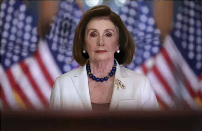  ?? Foto: J. Scott Applewhite, AP/NTB scanpix ?? – I USA står ingen over loven, sa Nancy Pelosi, leder i Representa­ntenes hus.