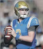  ?? Marcio Jose Sanchez Associated Press ?? UCLA QUARTERBAC­K Wilton Speight appears to be progressin­g in his recovery from a back injury.