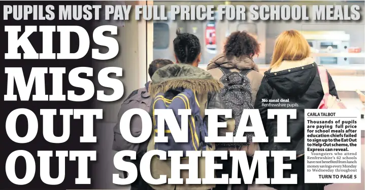  ?? Renfrewshi­re pupils ?? No meal deal