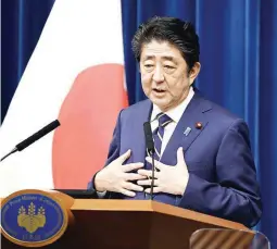  ??  ?? Japan's Prime Minister Shinzo Abe (Reuters)