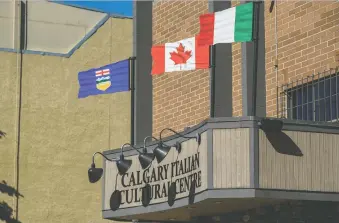  ?? AZIN GHAFFARI ?? The Calgary Italian Cultural Centre on 1st Avenue NE was rebuilt after a fire in 1976. It houses the Calgary Italian School, indoor bocce lanes, a kitchen for La Cantina Restaurant and event spaces.