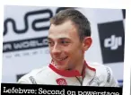  ??  ?? Lefebvre: Second on powerstage