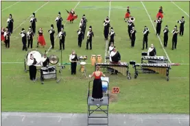  ?? / Doug Walker ?? The Pepperell High band performs at the Armuchee Invitation­al on Saturday.