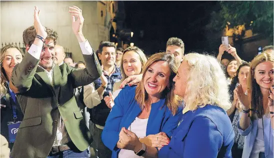  ?? EFE ?? La alcaldesa de Valencia, María José Catalá, durante la noche electoral, hace ahora un año