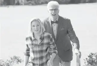  ??  ?? Kristen Bell and Ted Danson star in The Good Place, premièring Sept. 19 on NBC.