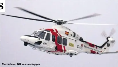  ??  ?? The Helimer 202 rescue chopper