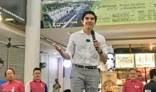  ?? Ali — Photo by Nur Shazreena ?? Syed Saddiq addresses the crowd at the ceramah.