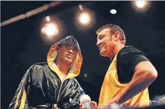  ?? Photo: GETTY IMAGES ?? Tight team: Kiwi heavyweigh­t Joseph Parker and his trainer Kevin Barry, right, are in Germany ahead of Sunday’s clash with Brazilian fighter Marcelo Luiz Nascimento.