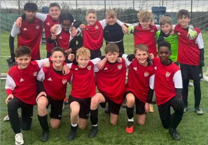  ?? ?? Canterbury St Augustine's under-12s from left, back row: Amari Davis, George Mogg, Javarhn Giddings, Austin Gray, David Siedlecki, Harry Montgomery, Freddie Robertson, Mason Musty. Front row: Zak Hillman, Louie Cassell, Dexter Cook, Finley Eastwood, Charlie Lyonette, Asher Adisha