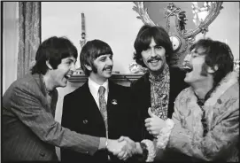  ??  ?? Above: The Beatles at the launch of Sgt. Pepper’s Lonely Hearts Club Band