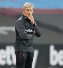  ?? Photo / AP ?? West Ham were coached by assistant manager Alan Irvine after top man David Moyes returned a positive test for Covid-19.